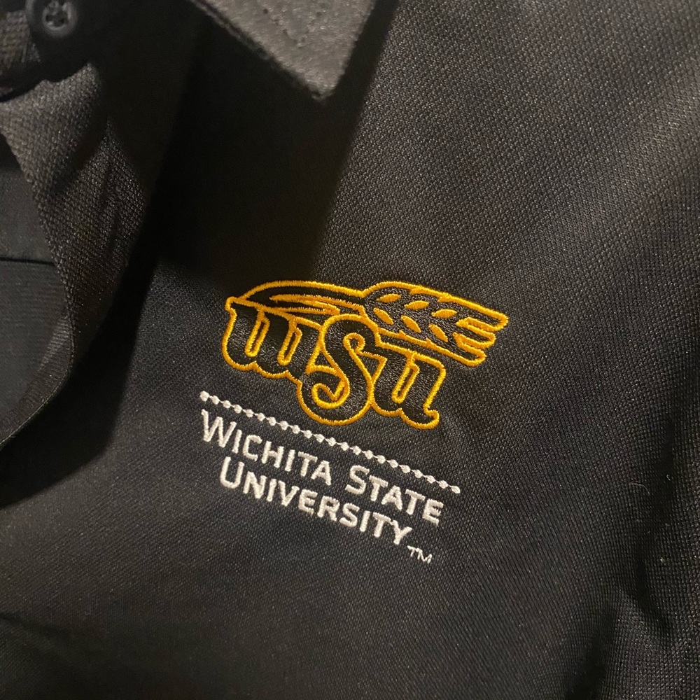 4X Embroidered Wichita state Shockers  WSU NCAA Black long sleeve Shirt